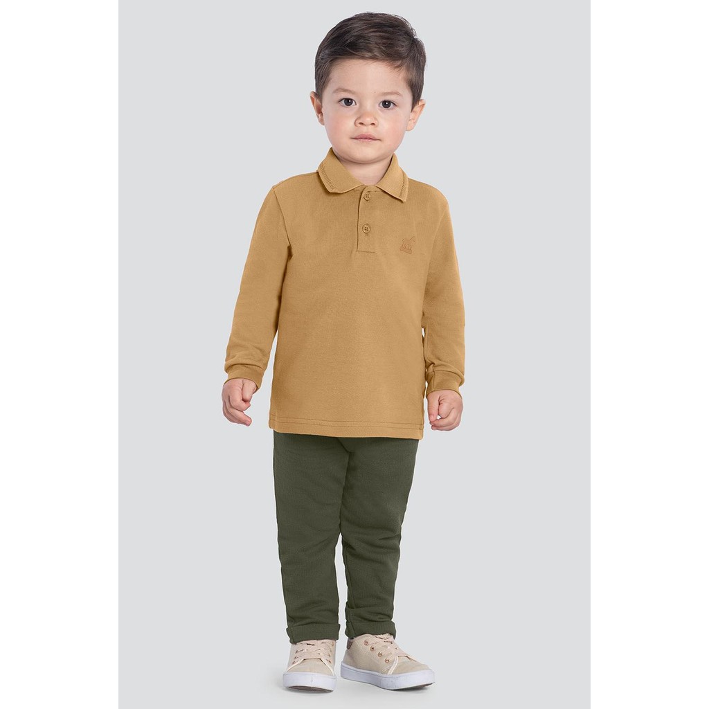 Camisa Polo Piquet infantil menino Mundi em Oferta na Shopee