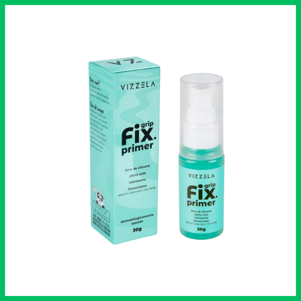 Primer Facial Vizzela 30g Fixação Prolongada Hidratação e Aderência Perfeita para Maquiagem