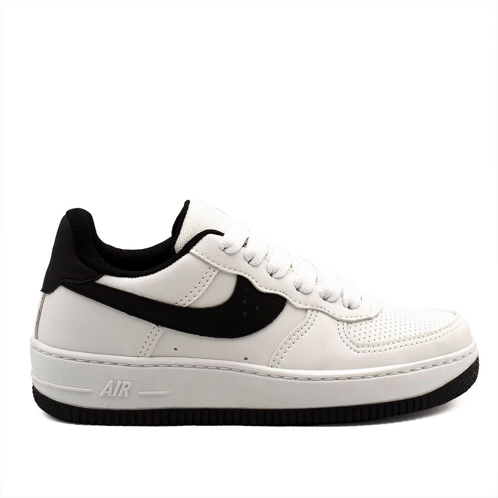 Tênis Casual Angelina Branco e Preto em Oferta na Shopee