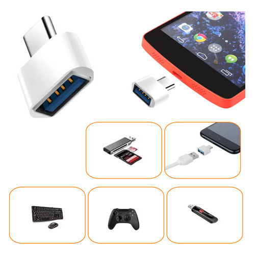 Mini adaptador Otg Usb 3.0 Tipo C macho para fêmea usb Pendrive Celular Tablet notebook