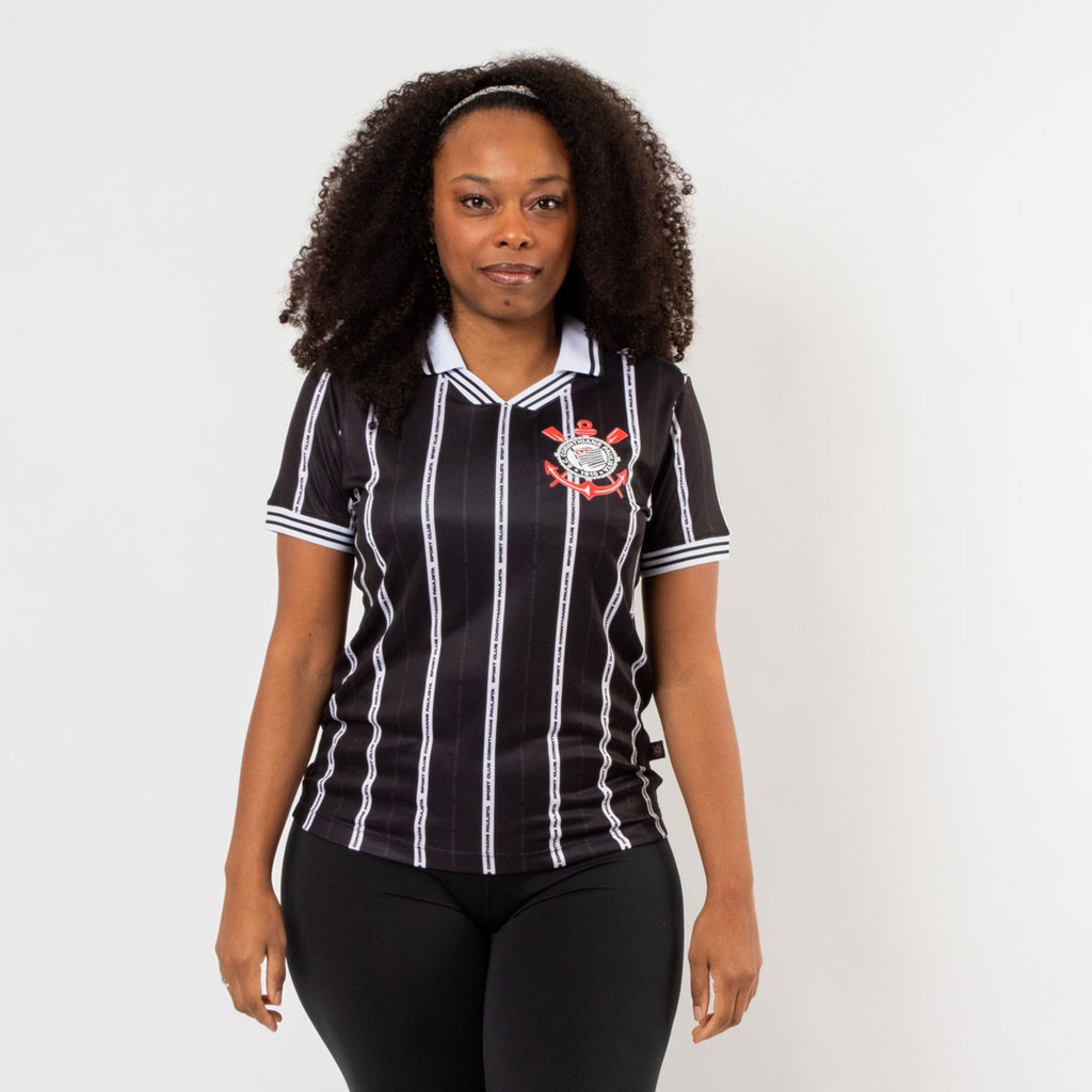 Camisa Corinthians N°10 Feminina Preta em Oferta na Shopee