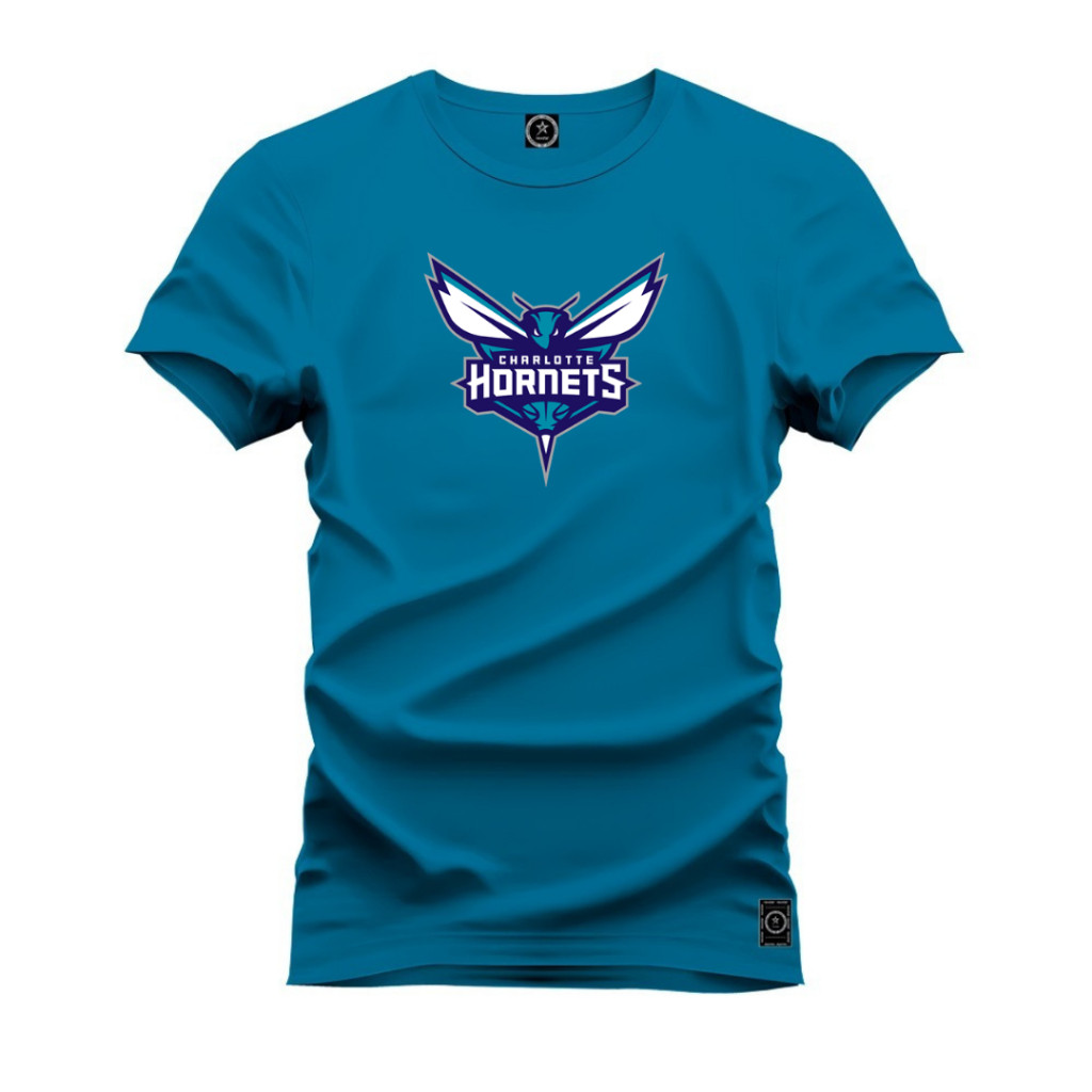 Camiseta Premium Unissex 100% Algodão Fio 30.1 Charlotte Hornets T-Shirt CMS IMEDIATO