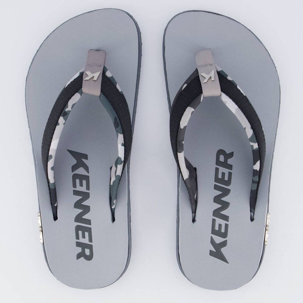 Chinelo Kenner Kivah Army Cinza em Oferta na Shopee