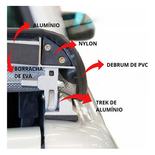 Detalhes do CAPOTA LONA MARITIMA SAVEIRO CABINE SIMPLES 2010 A 2025 COM GANCHO CBMT63