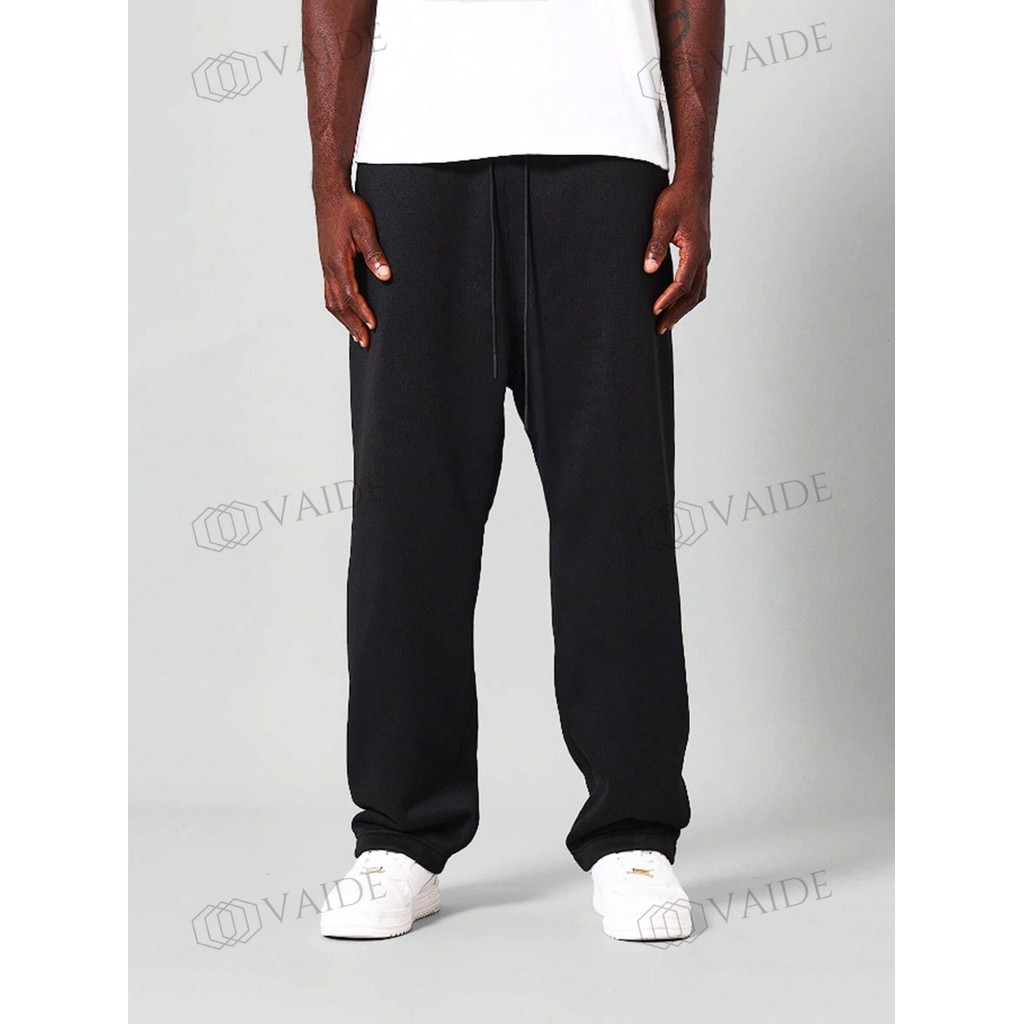 Calça Moletom Masculina Flanelada Peluciada Confortável Bolsos Inverno Quente Casual Treino