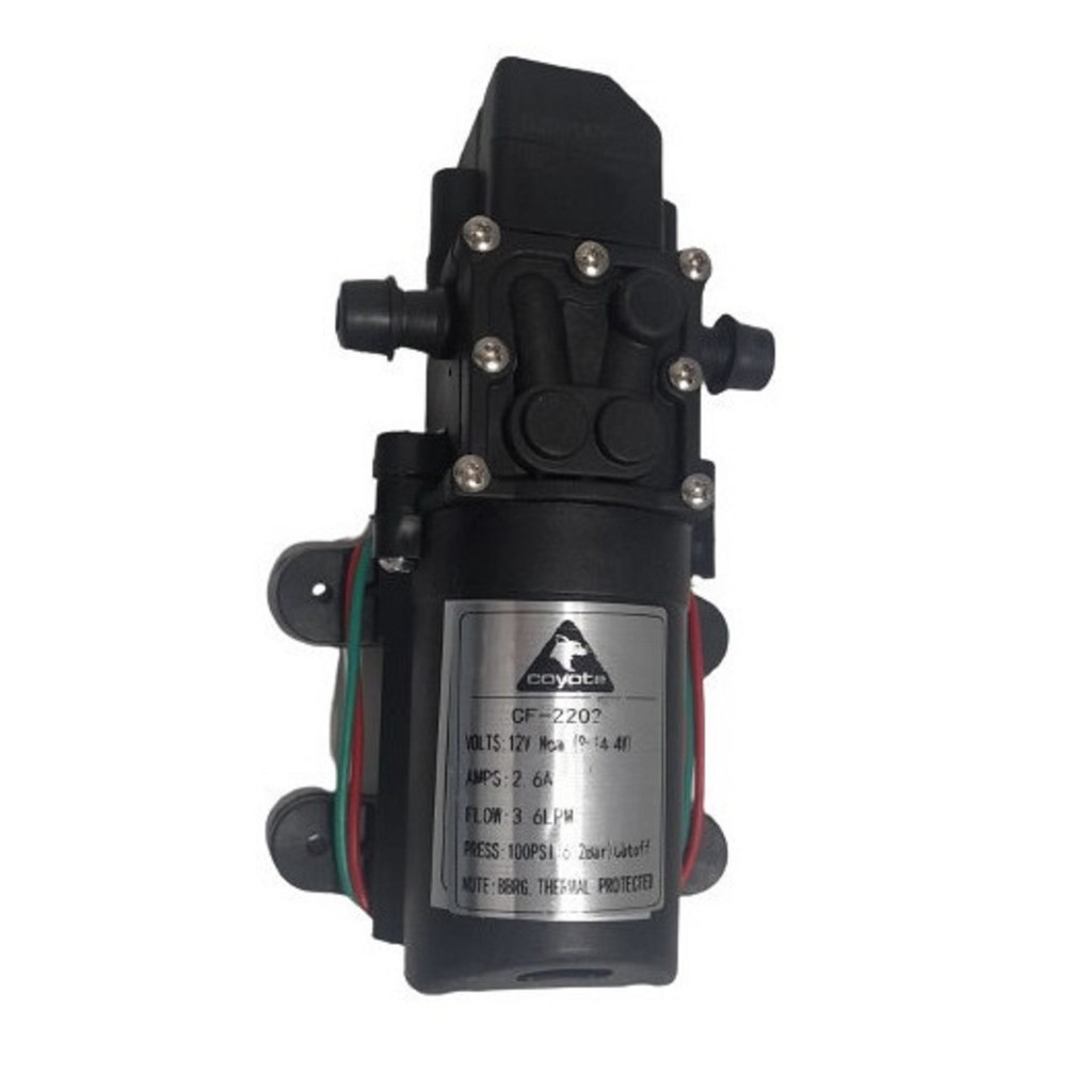 Motor Bomba Diafragma 12v 100Psi Pulverizador Elétrico Lavadora