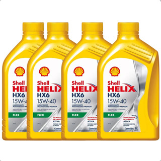 Óleo Motor Semi-sintético Shell 15w40 Helix Hx6 4L em Oferta na Shopee