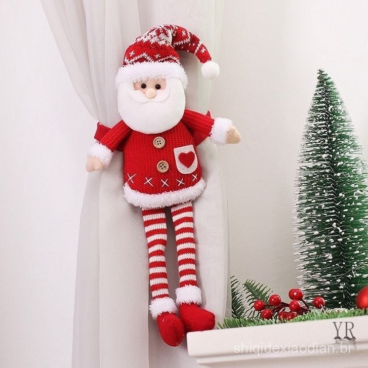 1Pc Papai Noel Chifres Longos Cortina De Rena De Natal Fivela Clipe KBUB