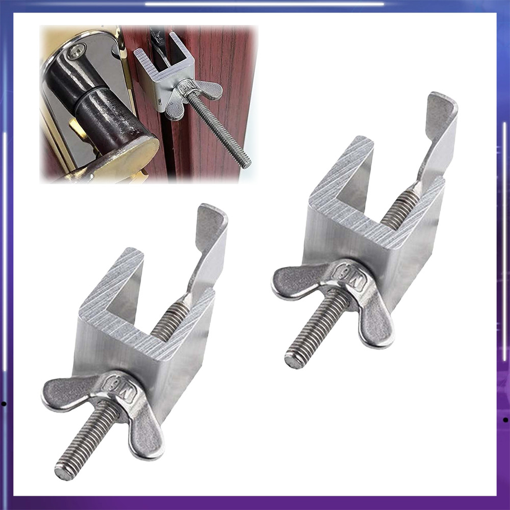 2 peças Fechadura de porta portátil de aço inoxidável,anti-roubo trava de segurança,para viajar casa quarto apartamento