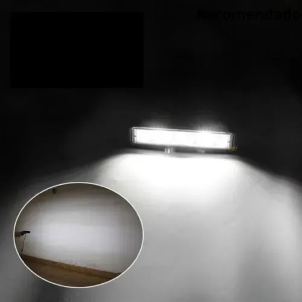 2 Farois Milha Led Auxiliar Retangular 48w Flood Strobo