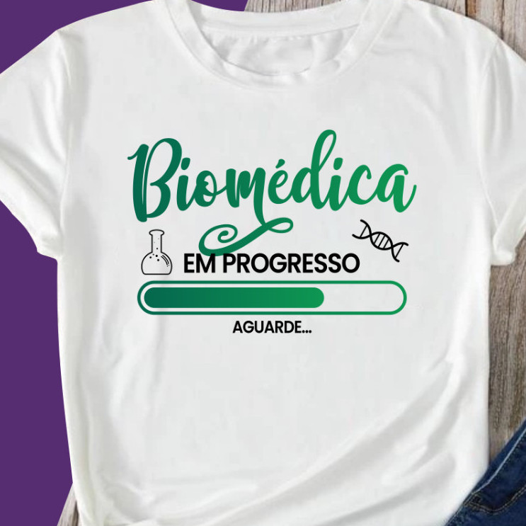 Camiseta Profissões Estudante Biomedicina Biomédica Shop