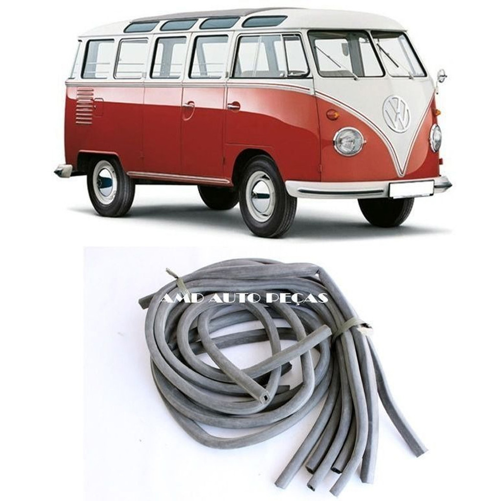 JOGO BORRACHA PORTA DIANTEIRA CABINE KOMBI 1200 ANTIGA CORUJA 59 A 75