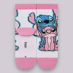 Meia Lupo Stitch - Infantil - Branca