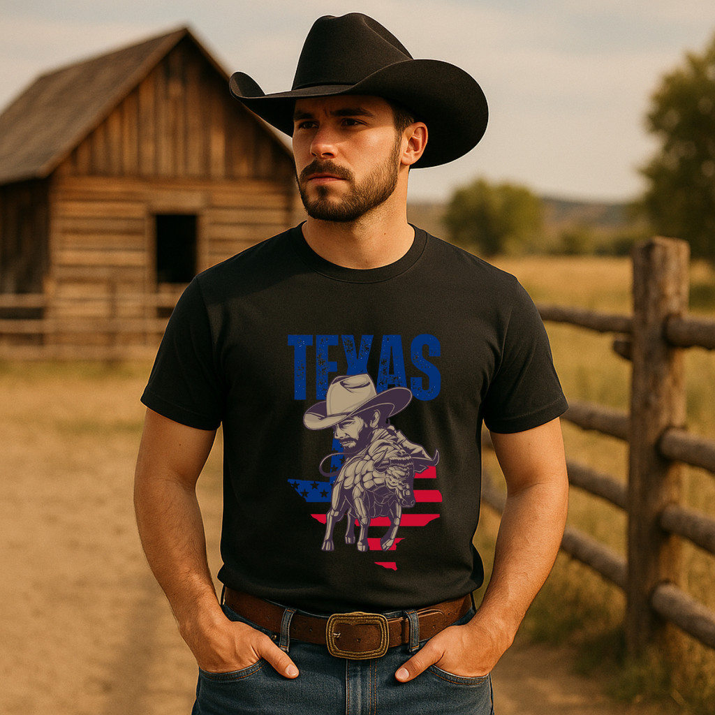 Camiseta Masculina Texas Rodeio Estilo Moda Country Touro Envio Imediato