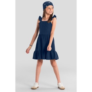 Vestido infantil menina com lenço Brandili em Oferta na Shopee