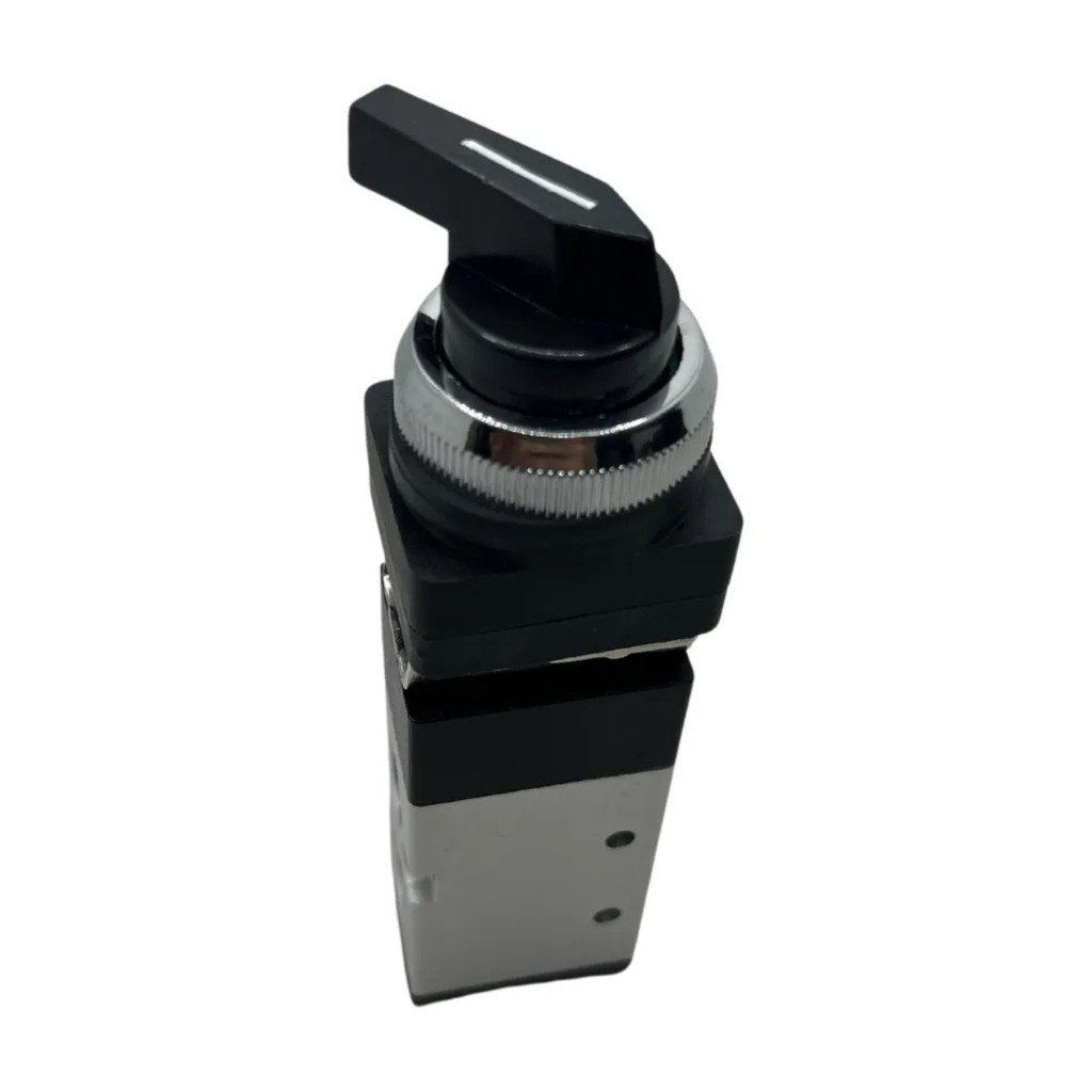 Válvula pneumática 3/2 vias botão seletor longo 1/4 bsp