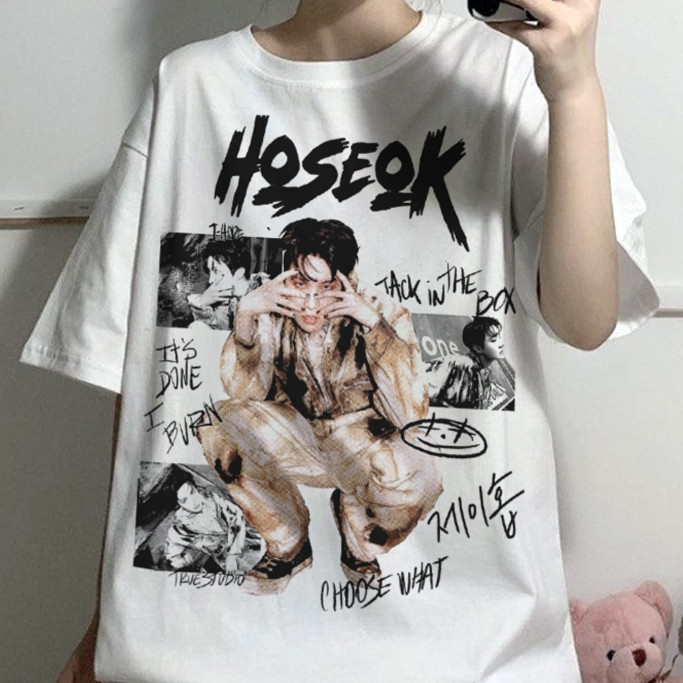 Camiseta Feminina Estampa Bts J-Hope Kpop j Jhope - Camisa de Malha 100% Algodão - Envio Imediato - NB the Shirt