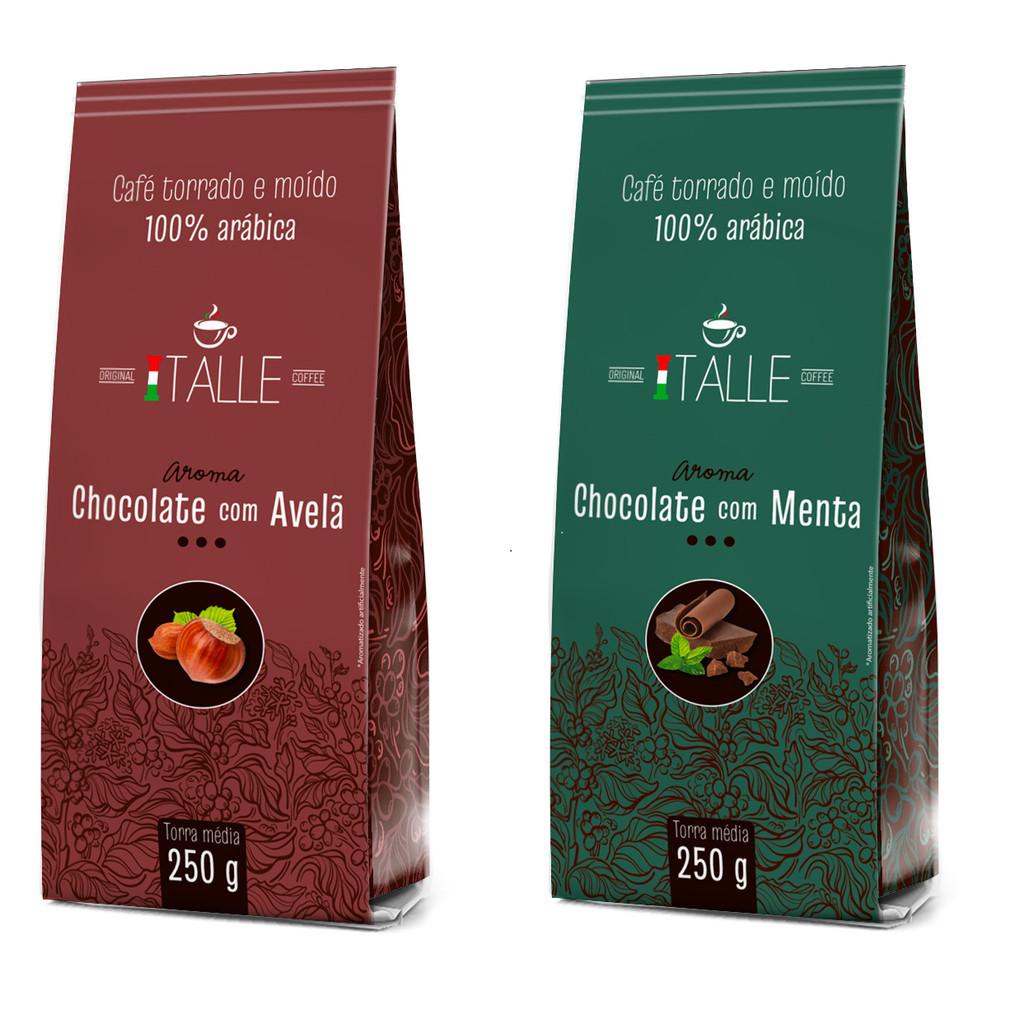 Café Italle Aromatizado Menta E Chocolate Com Avelã