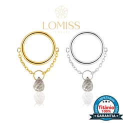 Piercing Argola Labret Titânio Pvd Com Zircônia Pingente Gota Para Lábio Cartilagem Helix Tragus Conch Nariz E Boca