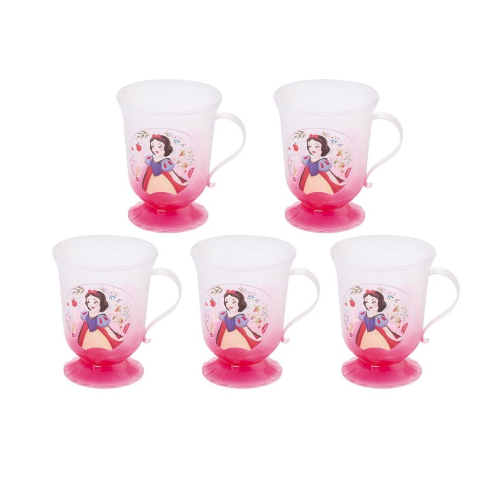 Kit 5 Xícaras Chá das Princesas Brunch Branca de Neve Lembrancinha Presente Colecionável Disney Plasútil em Oferta na Shopee