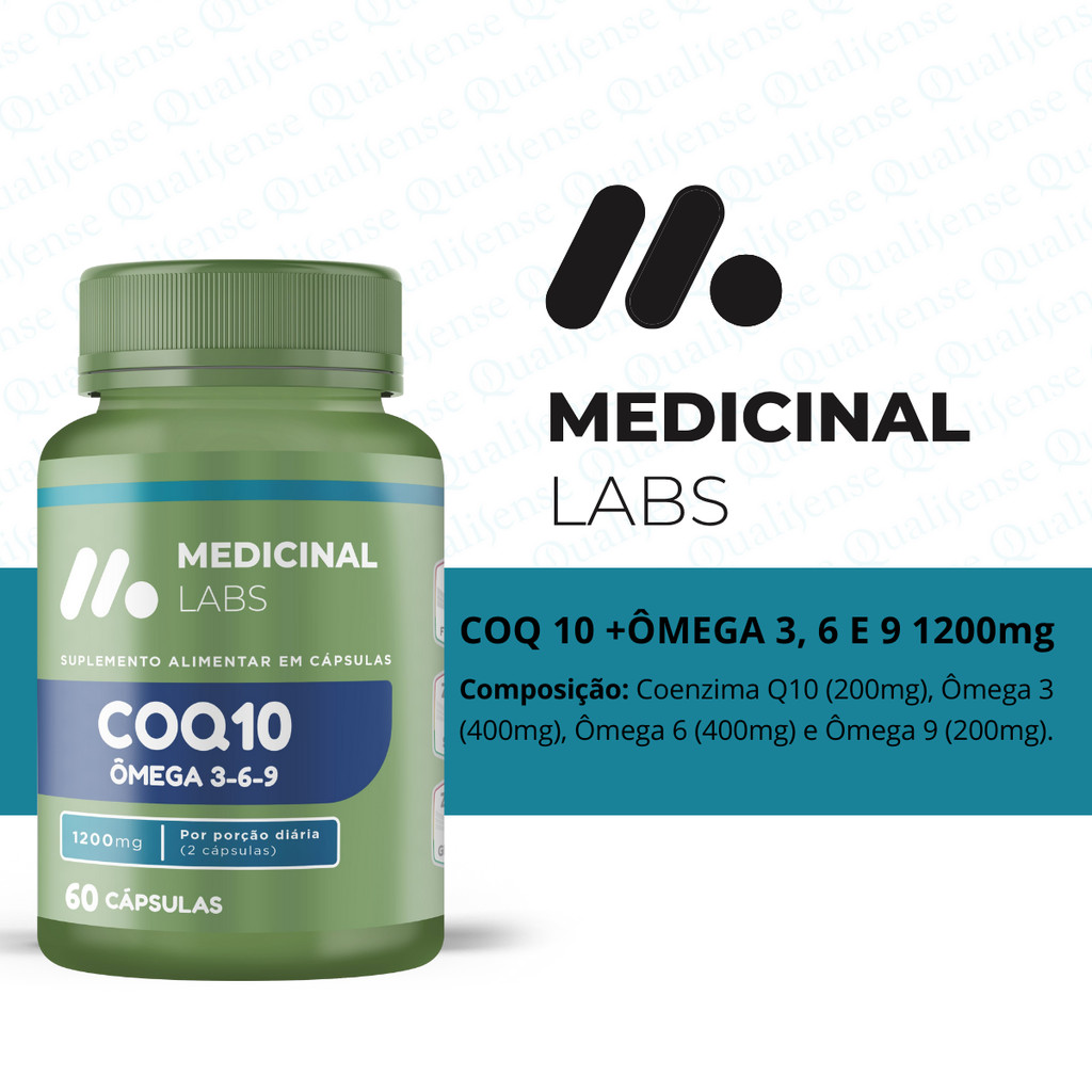 KIT 2 UN - COQ10 OMEGA 3 6 9 1200MG 60CAPS MEDICINAL LABS