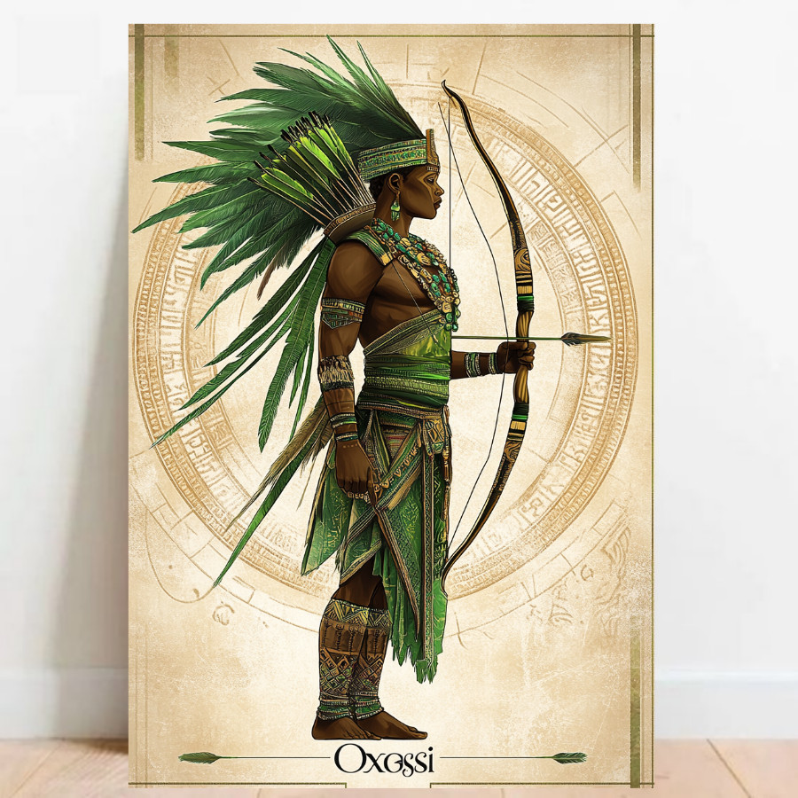 Quadro Placa decorativa Oxossi Orixá Umbanda Candomblé Decorativo Oxalá 03