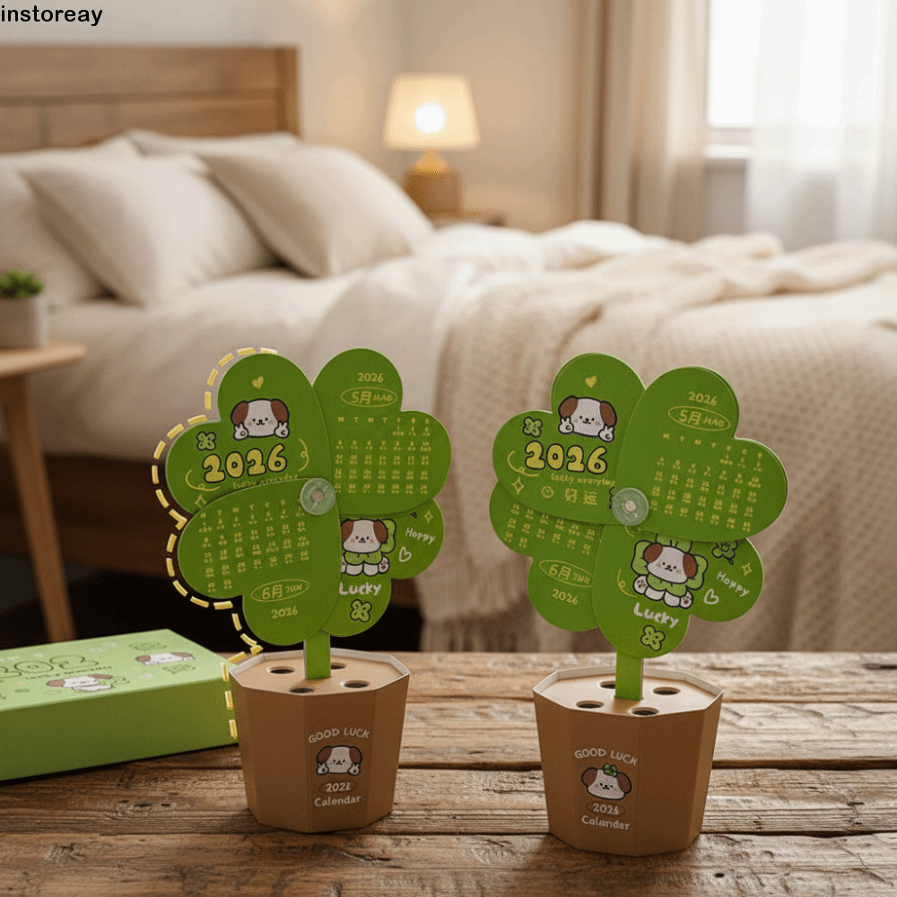 Calendário De Mesa INSTOREAY 2026 , Lista De Tarefas De Papel , Em Formato De Planta Vaso , Decorativo