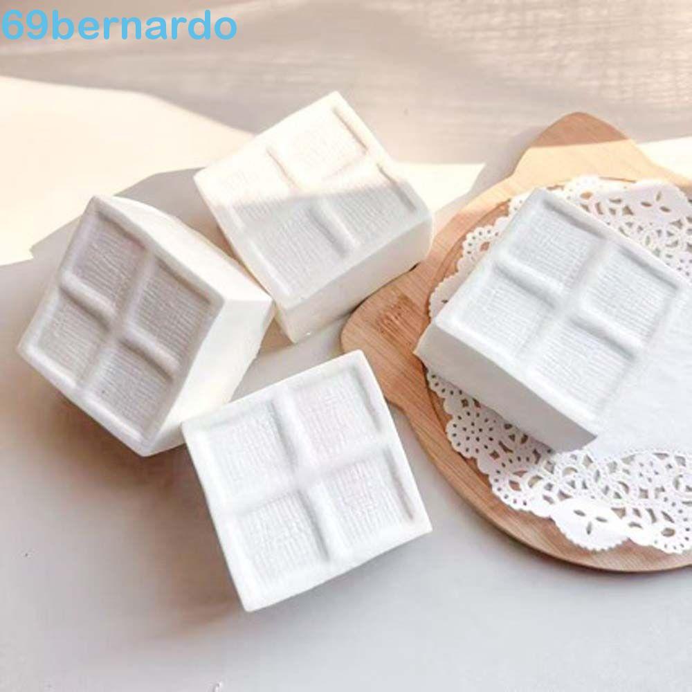 BERNARDO Doufu Bread Fidgets Toys , Brinquedo De Apertar Quadrado Branco De Leite Criativo Super Macio , Relaxamento Man