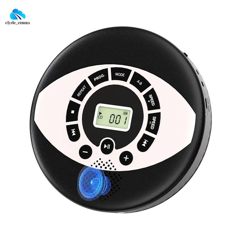 Leitor De Cd Recarregável Discman Com Proteção Anti-Salto Alto-Falante , Reprodutor USB Portátil Inclui Fones De Ouvido