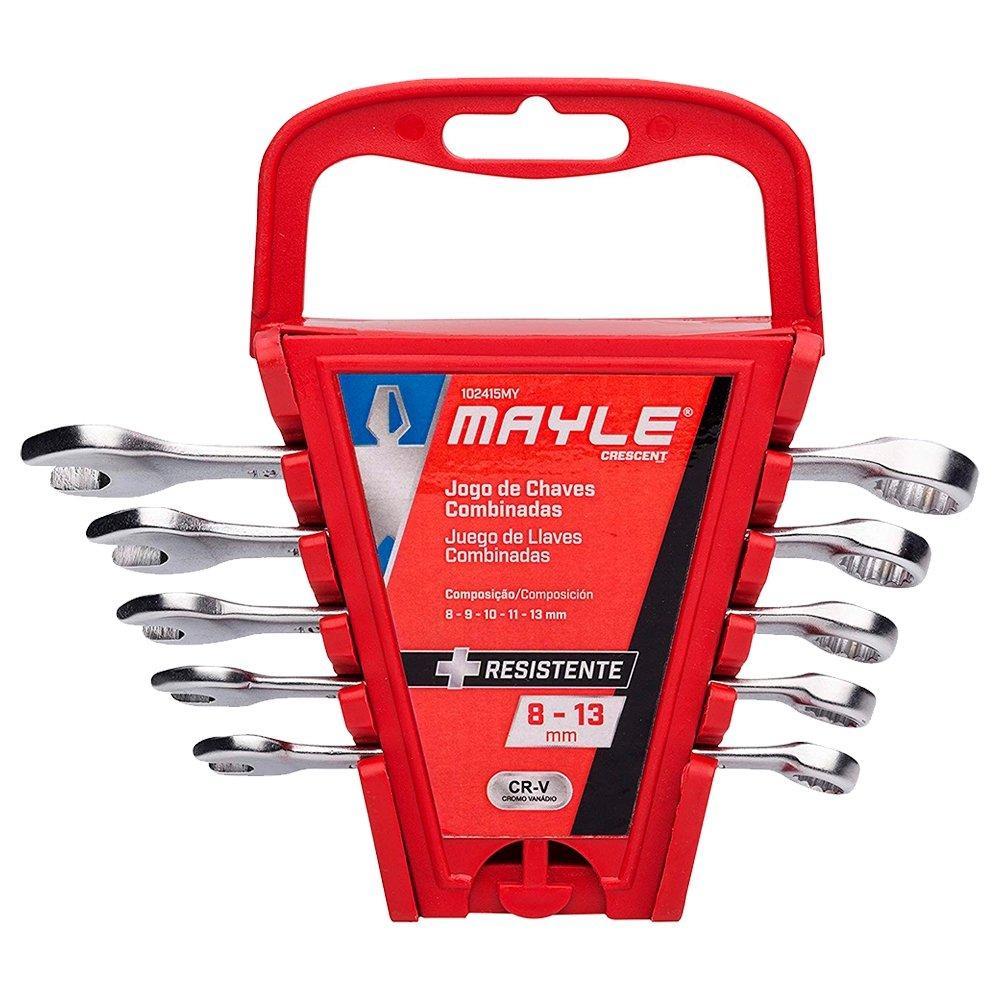Jogo de Chaves Combinadas Mayle 8-13mm com 5 Peças