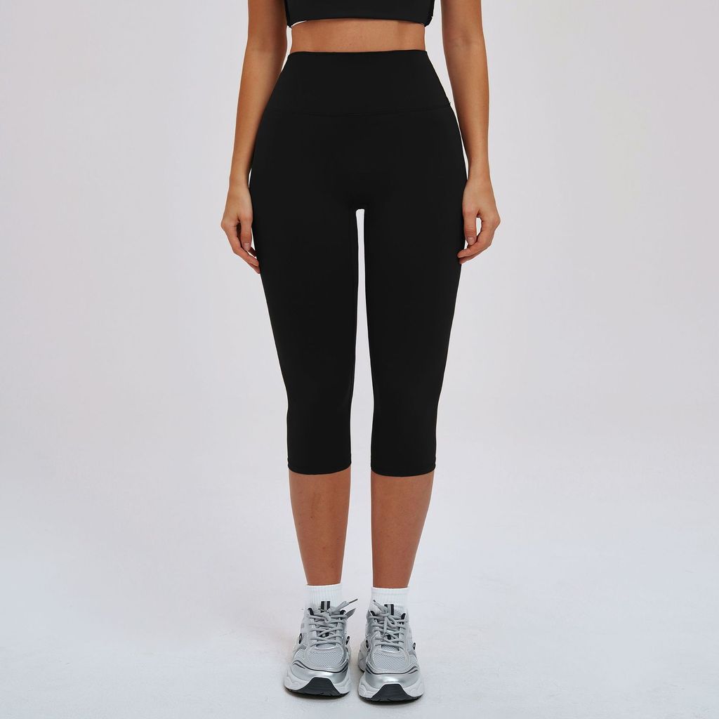 Casa de gato escovado Yoga calças médias cintura alta magro olhar esportes correndo ao ar livre Fitness lazer Shorts cor