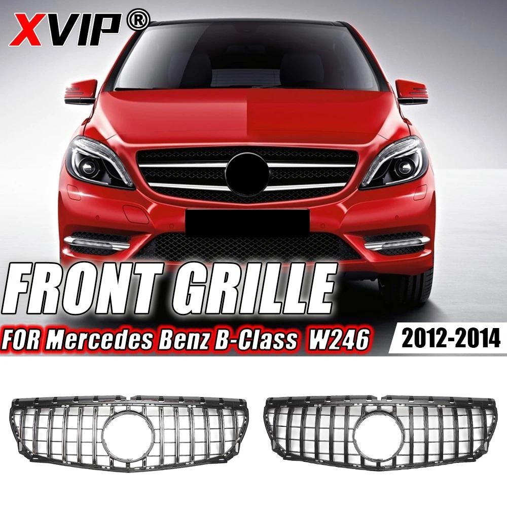 XVIP Grade De Para-Choque Dianteiro Estilo Diamantes Pretos Cromados Mercedes Benz Classe B W246 12-14 B180 B200 B250 GT