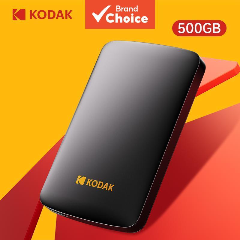 Disco Rígido Externo Kodak P150 500GB/1TB USB-A 5Gbps para Roteadores, Laptops e PS4 - Ideal para Armazenar Fotos,