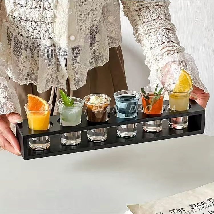Conjunto de copos de shot espessados B52, copo de dose única, suporte para copos de coquetel, copo bomber para tequila.