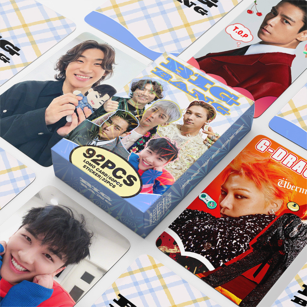 BIGBANG GD & TOP Lomo card G-DRAGO Photocard 60pcs Cartão + 32pcs Adesivo