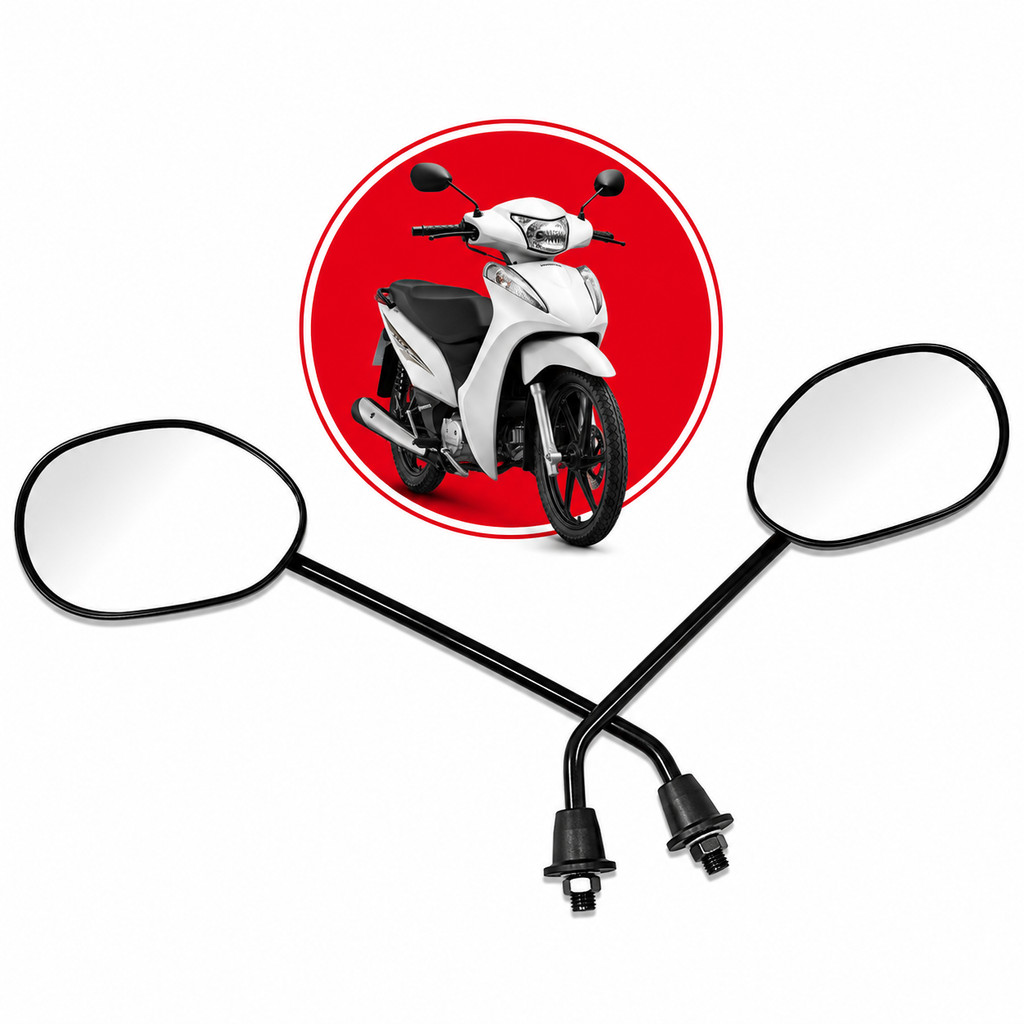 PAR RETROVISOR  BIZ 125 BROS 150 POP 100 110 CG FAN TITAN START CARGO