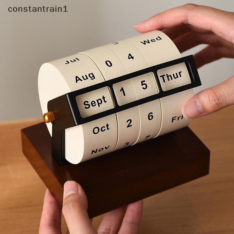 [CST] Calendário 2025 De Mesa Perpétuo Rotativo Roda De Madeira Mês Semana Dia Exibição De Data Para Escritório Doméstic