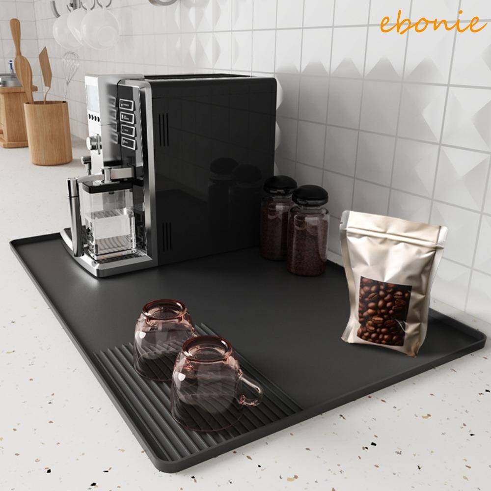 Tapete Compactador EBONIE Espresso , Café 2 Em 1 Resistente Ao Calor | De Silicone , Bar De Com Isolamento Antiderrapant