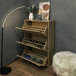 Sapateira 3 Portas 71,1x117,2cm SA3405 Branca Tecnomobili