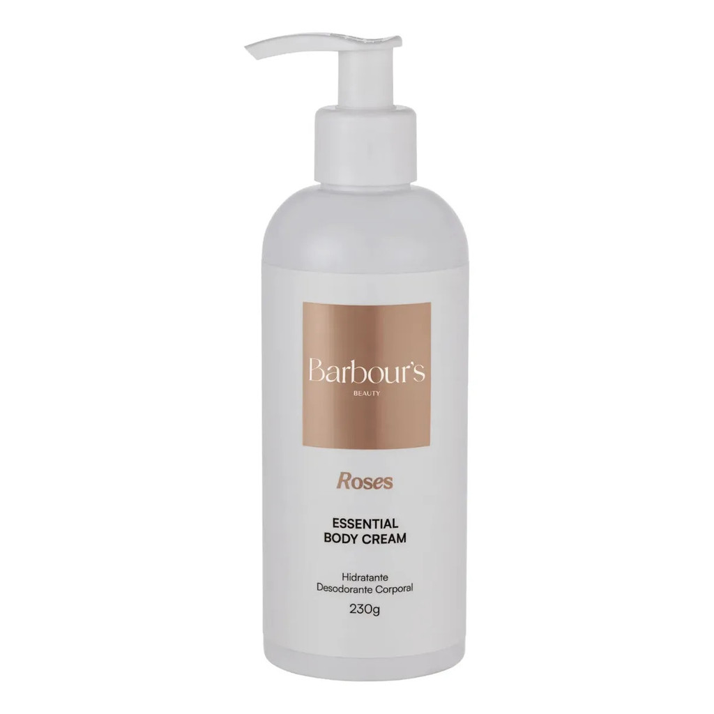 Essential Body Cream Roses Hidratante Barbours Beauty 230g Cítrica Floral