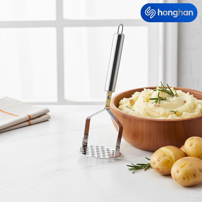 [honghan] Triturador De Frutas E Vegetais Em Aço Inoxidável Durável Para Utilidades De Cozinha De Comida Bebê [BR]