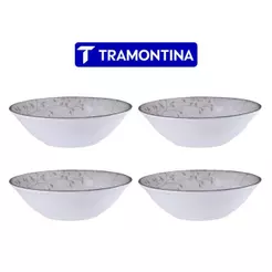 Conjunto 4 Tigelas Bowls Floralis Porcelana 18 cm Tramontina
