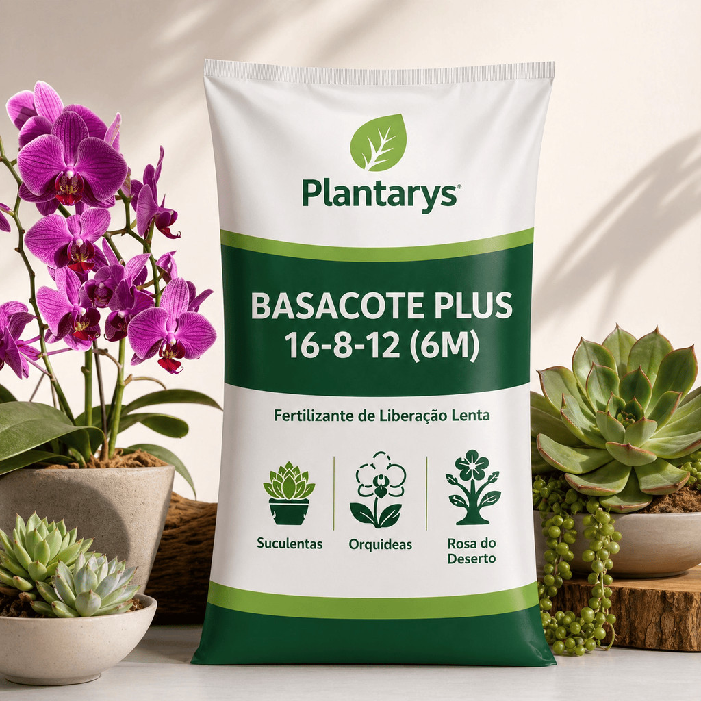 Fertilizante Basacote Plus 16-8-12 100g Adubo Liberação Lenta Rosa do Deserto Suculenta Orquídea