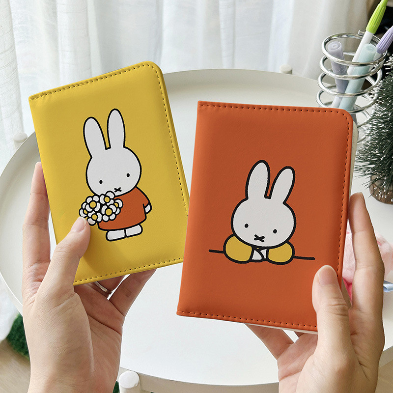 Miffy bonito titular do cartão saco de documentos caso protetor Multi-desenho animado passaporte titular função cartão d