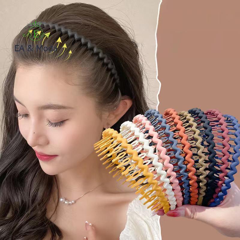 EA & Moda Feminina Cor Fosca Antiderrapante Faixas De Cabelo Cocar Meninas Hairband Argola Feminino Acessórios Headwear