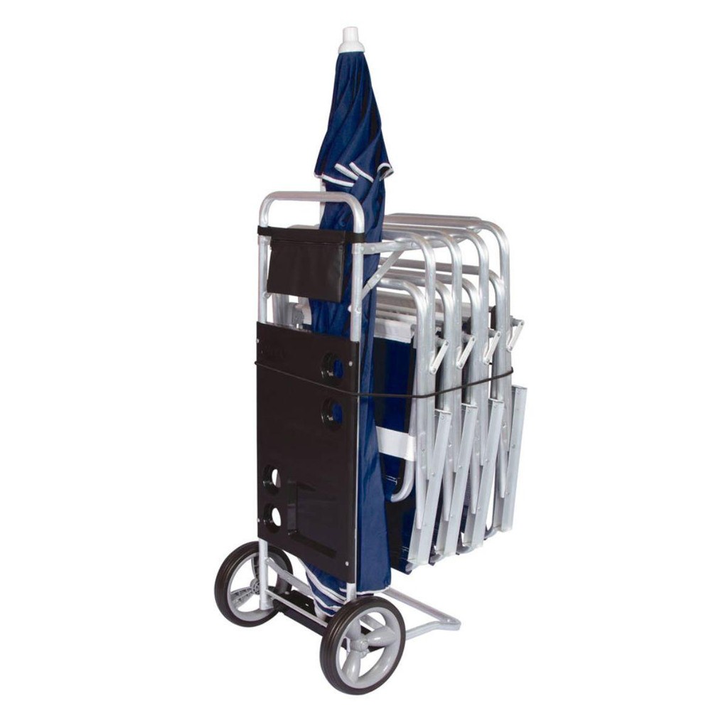 Carrinho de Praia para Cadeiras Guarda-Sol 15 kg Mor em Oferta na Shopee