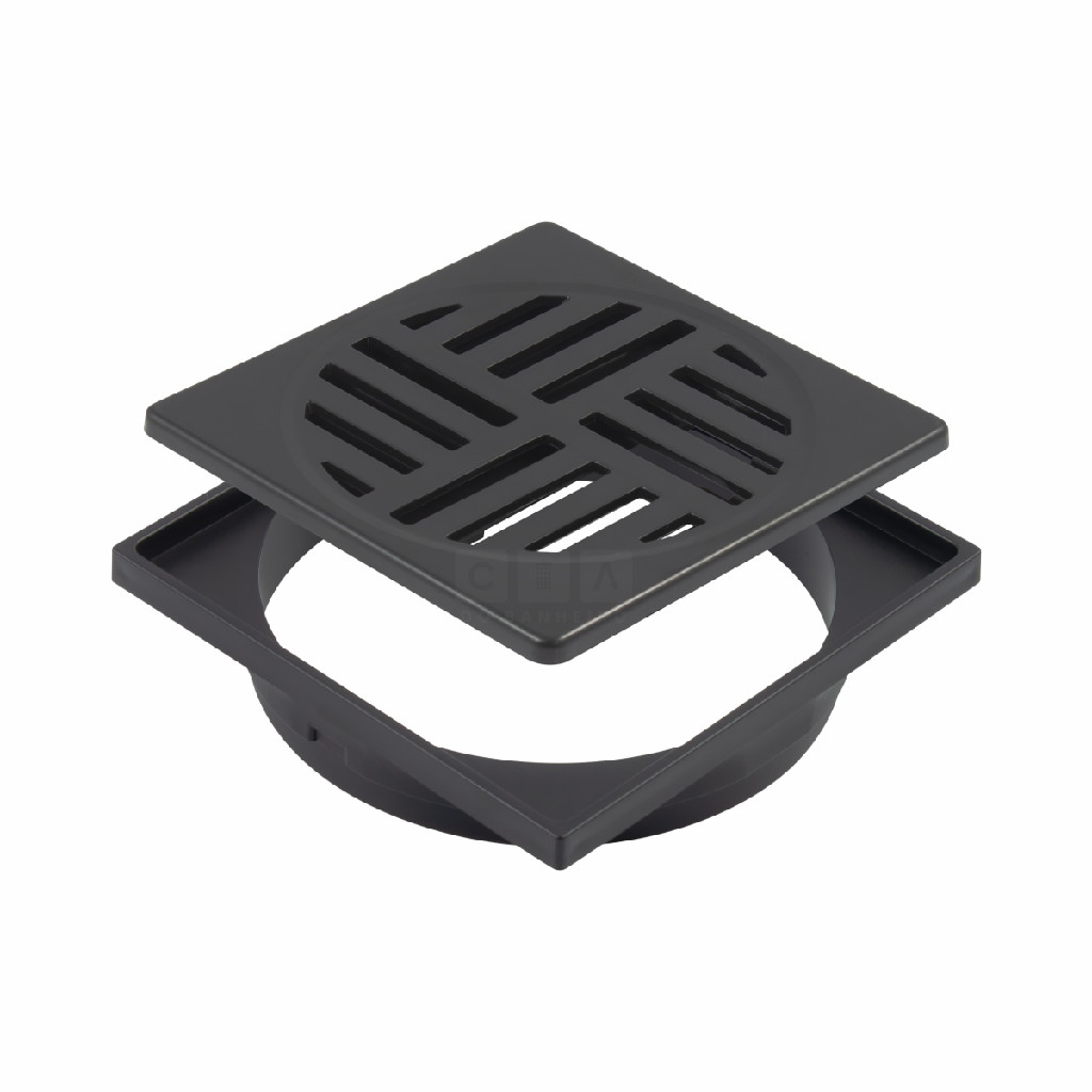 Ralo Automático Anti-Inseto Com Porta Ralo Preto Para Banheiro