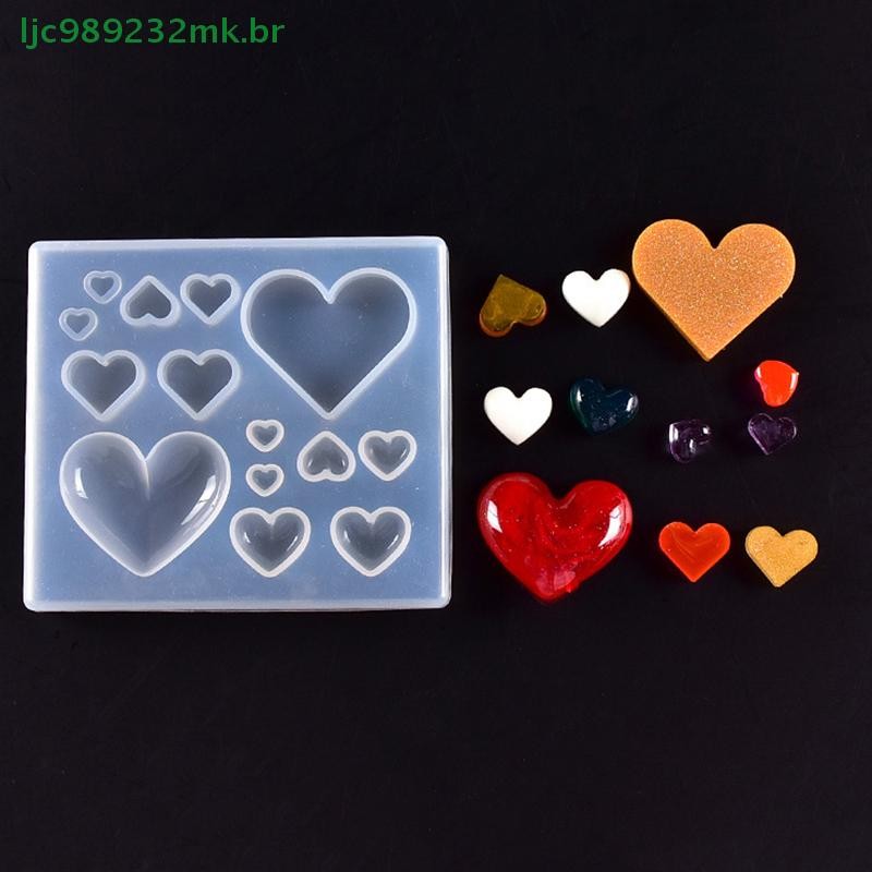 [MYBR] 3D Amor Coração Forma Molde De Silicone Resina Epóxi Cozinha Bolo Cozimento Decoração Chocolate DIY Jóias Brincos