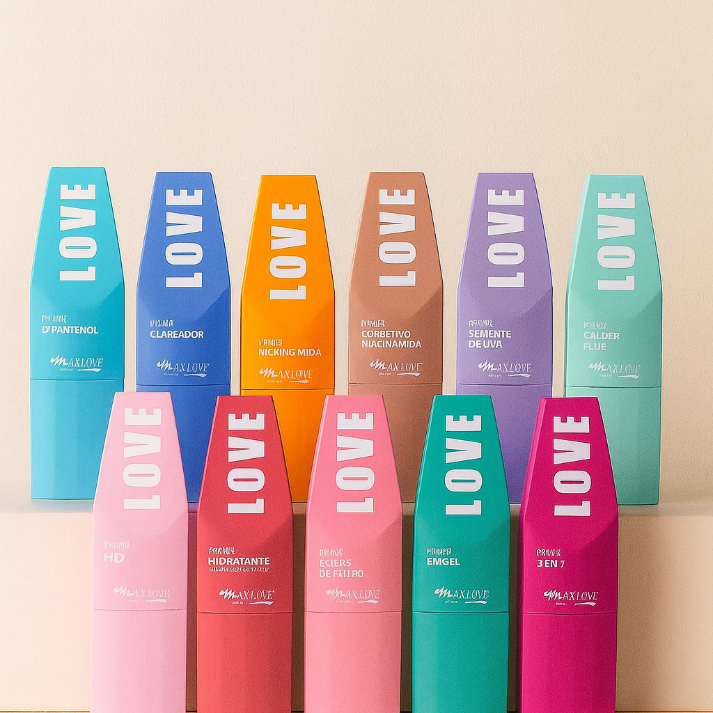 Linha Completa PRIMER Hidratante Facial MAX LOVE - Novas Embalagens em Oferta na Shopee