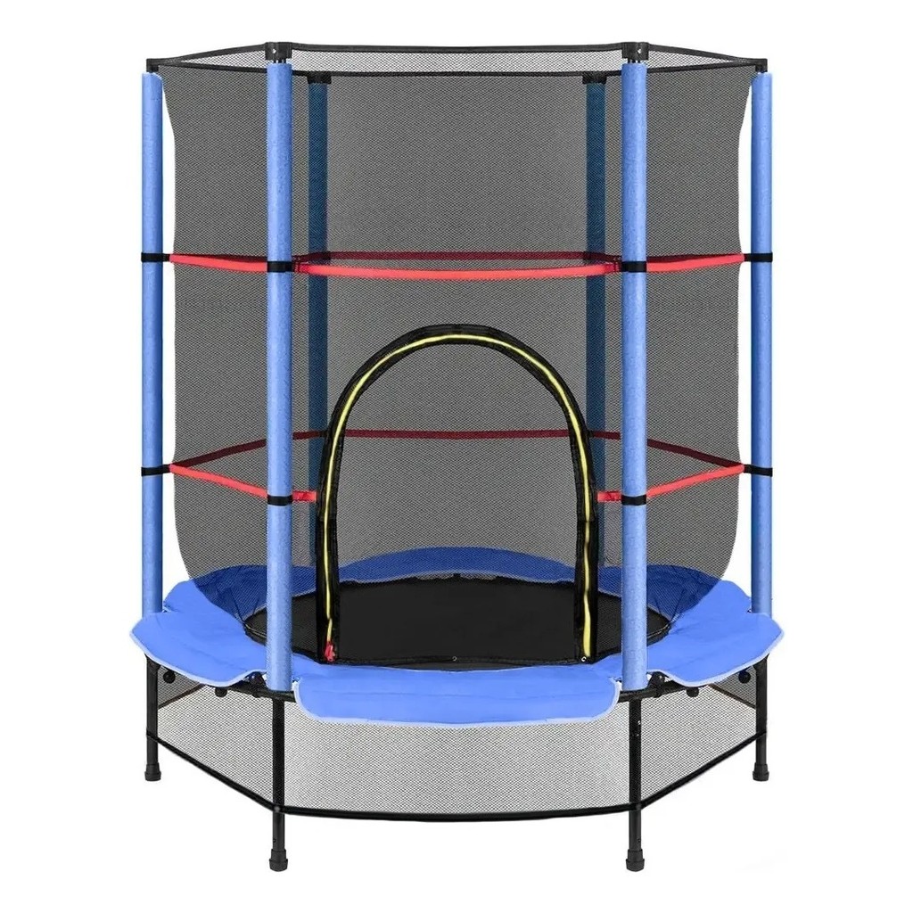 Mini Cama Elástica INFANTIL Mini Trampolim 1,40 m Azul com Rede de Proteção EAN 6970390640343